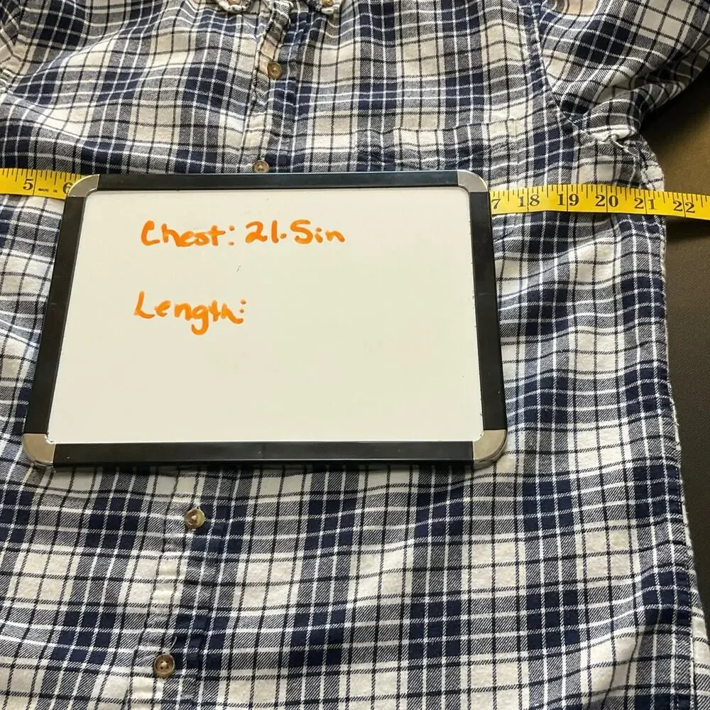 Chaps Men’s Plaid Flannel Button Down Shirts Size M Bundle of 2